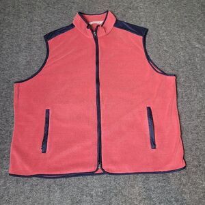 Peter Millar Men's Golf Vest  Size 2Xl Corral Sweat And Blue Fleece Full Zipper